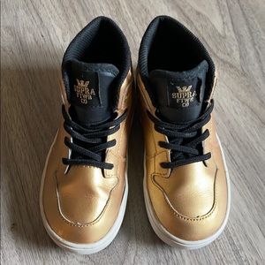 Supra Gold Hightop Shoes, size 9
